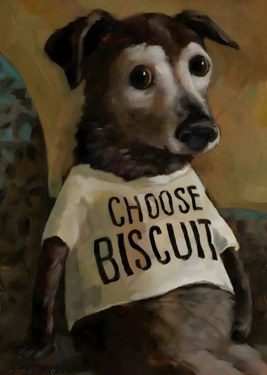 Funny Animals Personify Poster Print Cat Dog Rabbit Hamster Eat Something Canvas Painting Wall Art for Living Room Home Decor