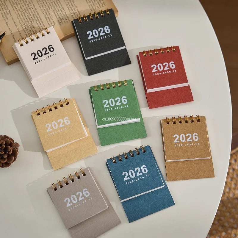 2026 Desk Calendar Kawaii Mini Calendar Books, Daily To-Do List,  Daily Monthly Yearly Planner,  Time Manegement Calendar