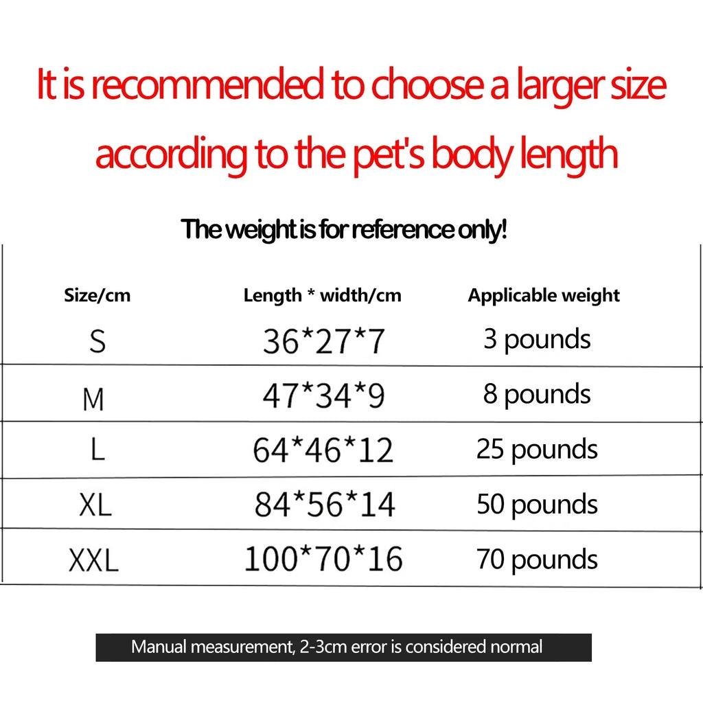 Dogs Beds - Four Seasons Thickened - Cotton Filling, Bite-resistant, Waterproof - Oxford Cloth