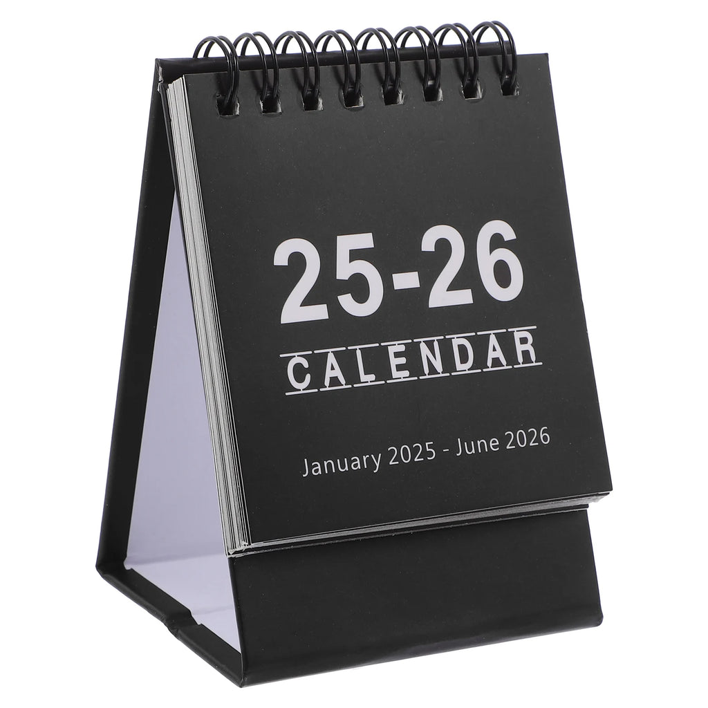 Mini Desk Calendar Small Desktop Calendar,  Standing Mini Flip Spiral Calendar, For Home, Office or Classroom