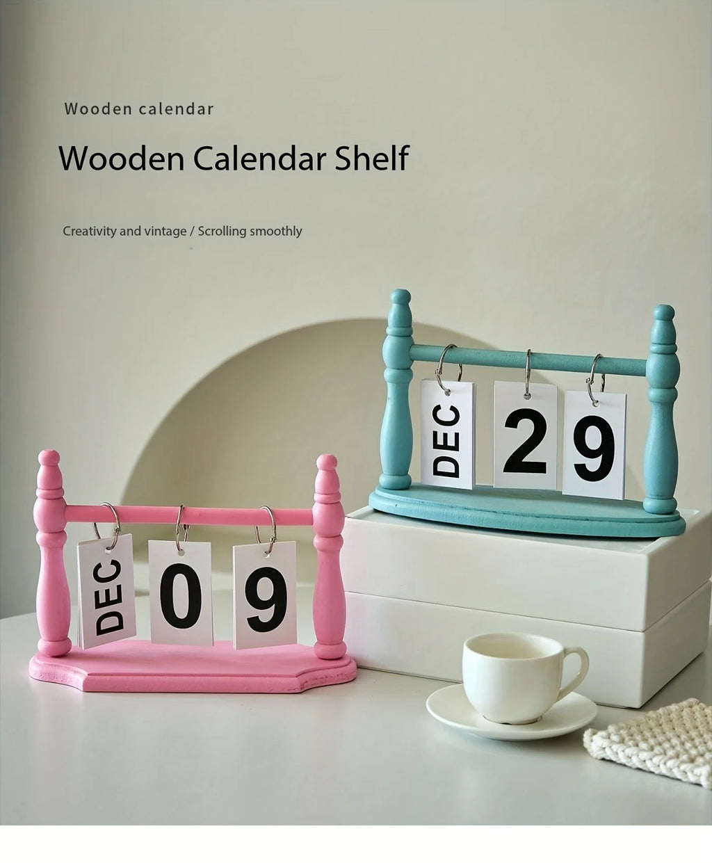 Desk Calendars for Office, Flip Calendar Perpetual Desktop Calendar 2026 Cute Flip Calendar, Home Decor