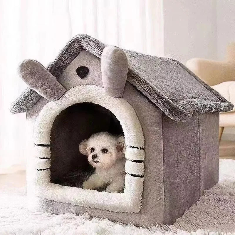 Indoor Warm Dog House - Tent House - Soft Bed  - Removable and Washable Bottom Cushion