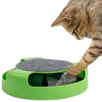 Fun Cat Turntable Toy, Mouse, fish  Chase Trap, Scratching Board Educational Play Turntable