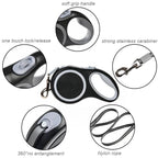 Long Strong Pet Leash For Large Dogs, Durable Nylon, Retractable, 5m/8m