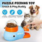 Dog Cat Treats Dispenser Toy Anti-Slip Slow Puzzle Interactive Treat Dispenser Automatic Feeder Toys for Pet Training Supplies
