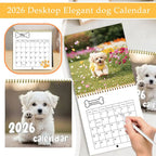 2026 New Dogs, Dog-Lovers Calendar - Year, Monthly, Planner Agenda Schedule Organizer Wall Calendar