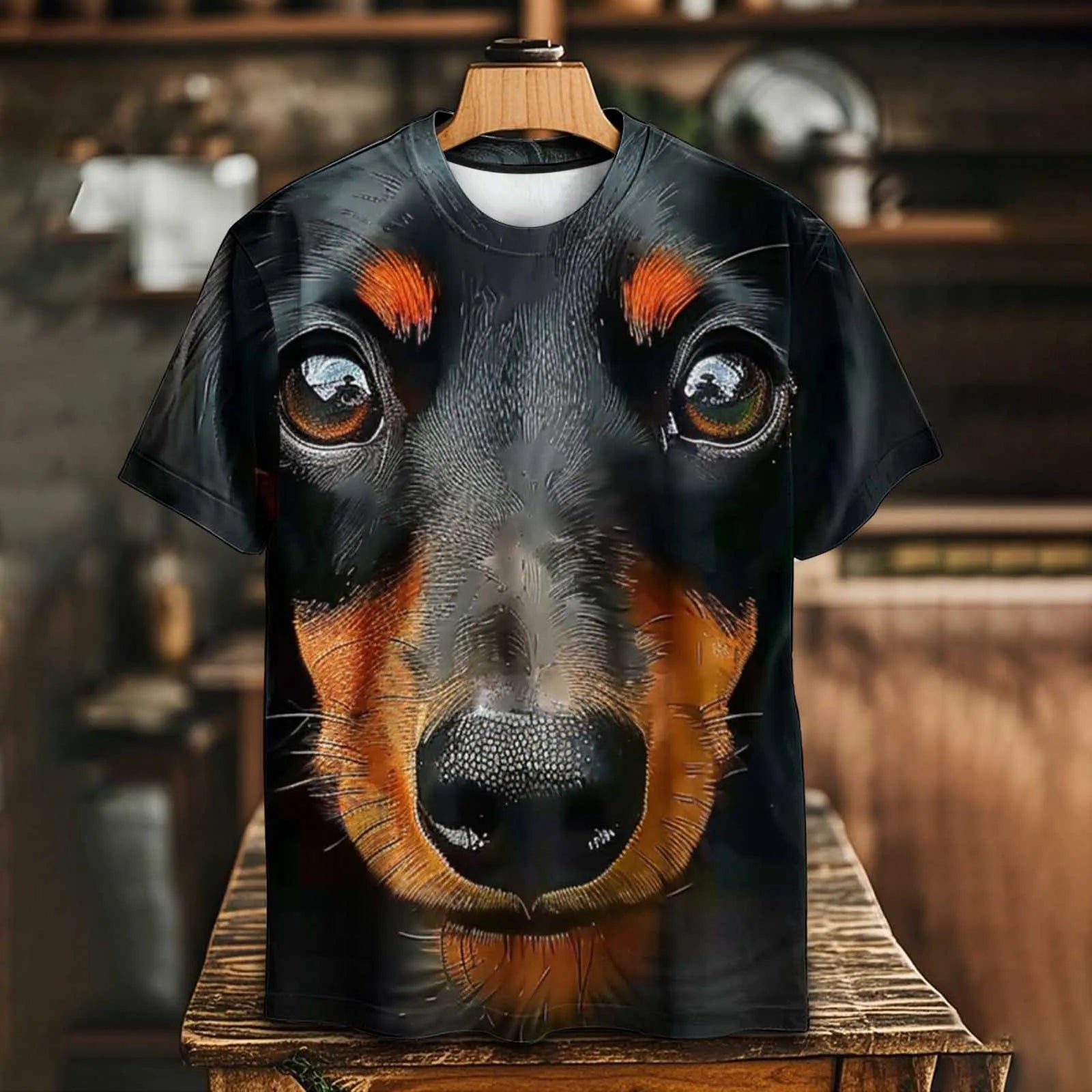 New Cute Dog T-Shirts Animal 3D Print Men's Casual O-Neck Short Sleeve T Shirt Oversized Hip Hop Tees Harajuku Tops Man Clothing