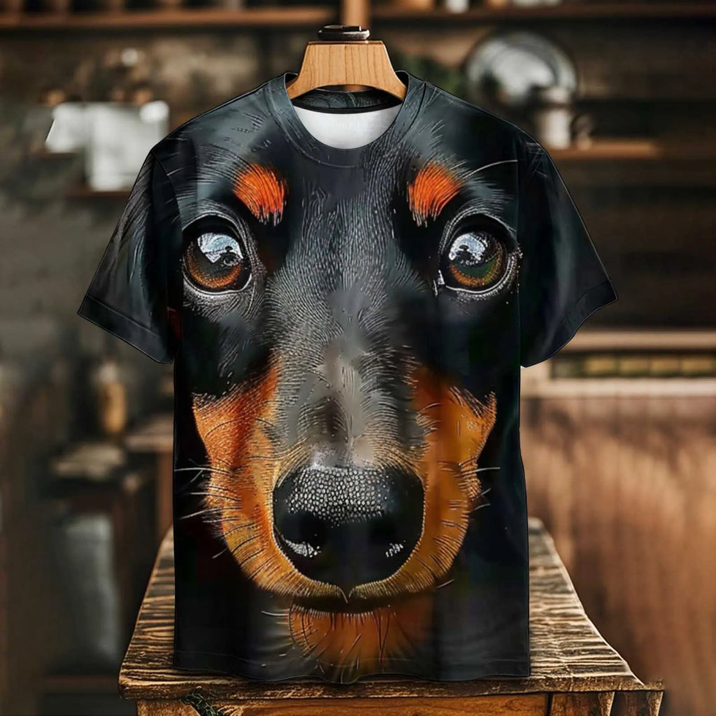 Cute Dog Breed Tee or T-Shirt for men realistic print