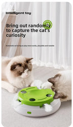 Electric Cat toys Self - Smart Boredom - Turntable - Automatic Teaser with Cat Sticks - Pet Food