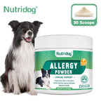 Anti-allergy & Immune Support Powder for dogs, Contains Omega-3 Fish Oil, Probiotics, Quercetin for itching relief and seasonal allergies