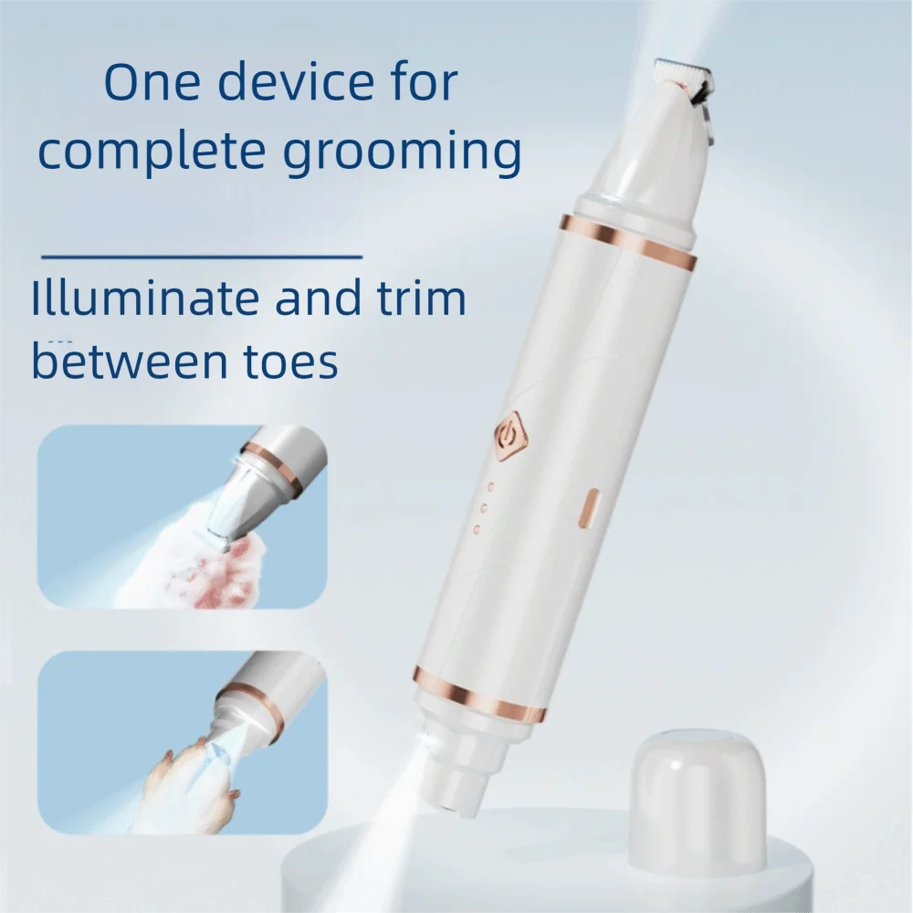 2-in-1 Pet Dog/Cat Nail Trimmer, Clipper, Grinder  - LED Low Noise, USB Charging,  Professional Electric Grooming Tools