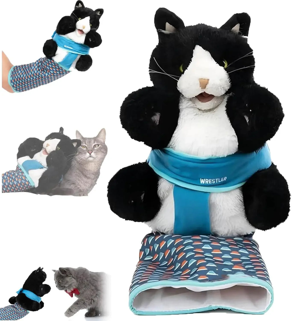 Cats and Dogs - Hand Puppet Wrestler - Interactive with Tough Padding for Safe Play