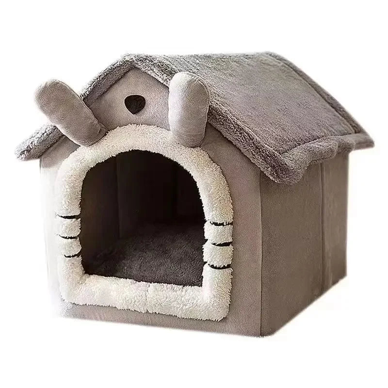 Indoor Warm Dog House - Tent House - Soft Bed  - Removable and Washable Bottom Cushion