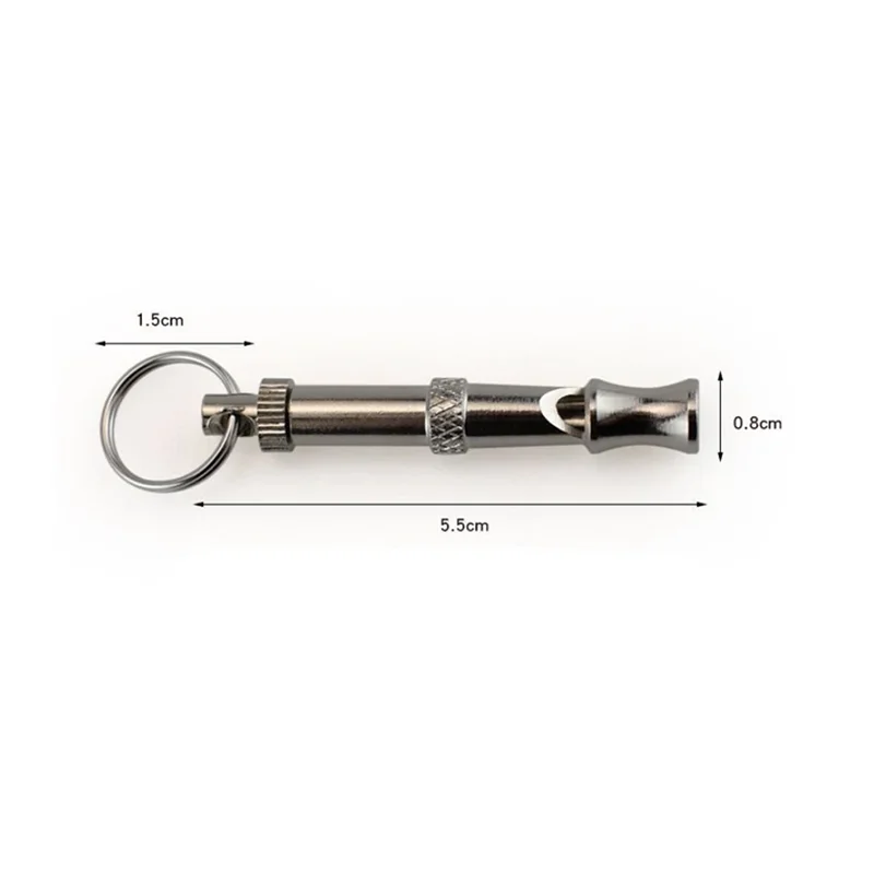 Pet training supplies, ultrasonic training dog whistle. silver, small, portable