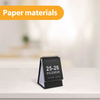 Mini Desk Calendar Small Desktop Calendar,  Standing Mini Flip Spiral Calendar, For Home, Office or Classroom