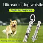 Pet training supplies, ultrasonic training dog whistle. silver, small, portable