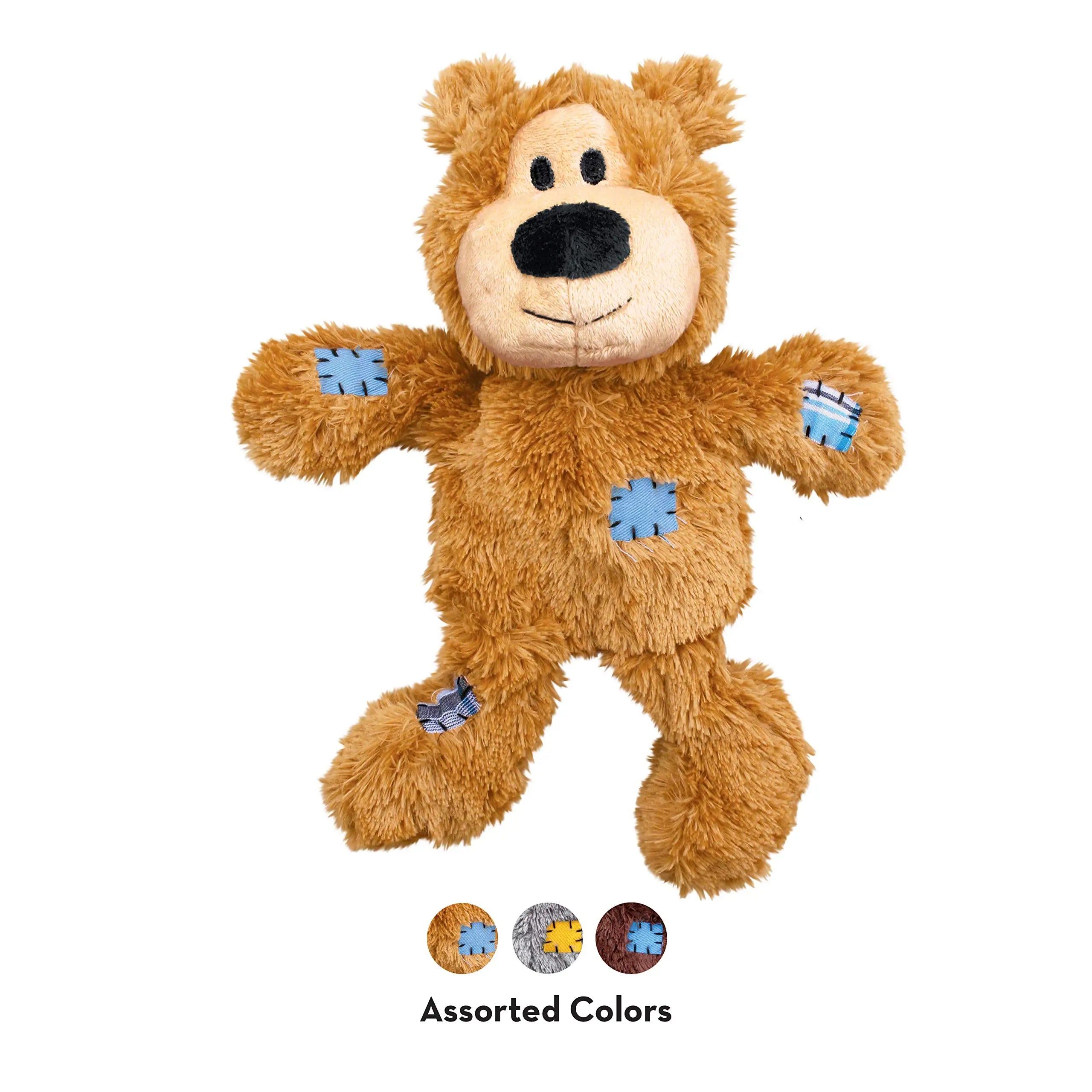 KONG - Wild Knots Bear - Internal Knotted Ropes and Minimal Stuffing for Less Mess  (Assorted Colors)